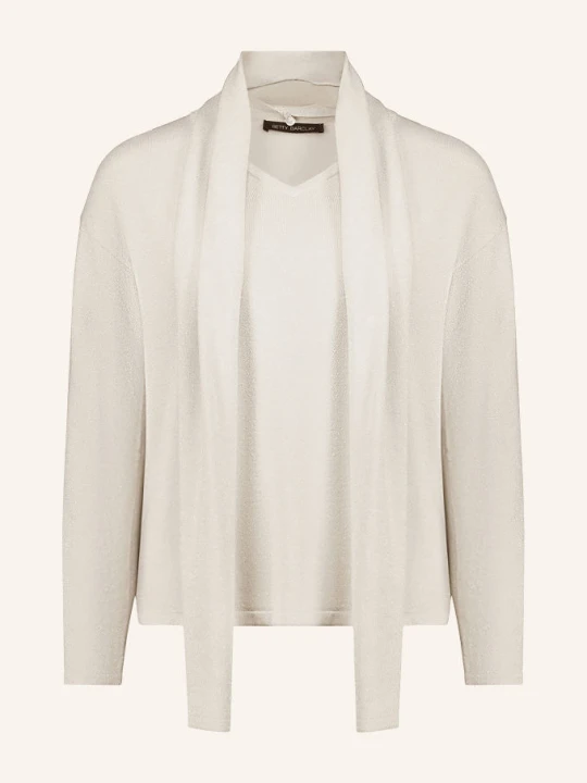 Zdjęcie produktu Betty Barclay Sweter Z Błyszczącą Przędzą I Odpinanym Szalem beige SREBRNY