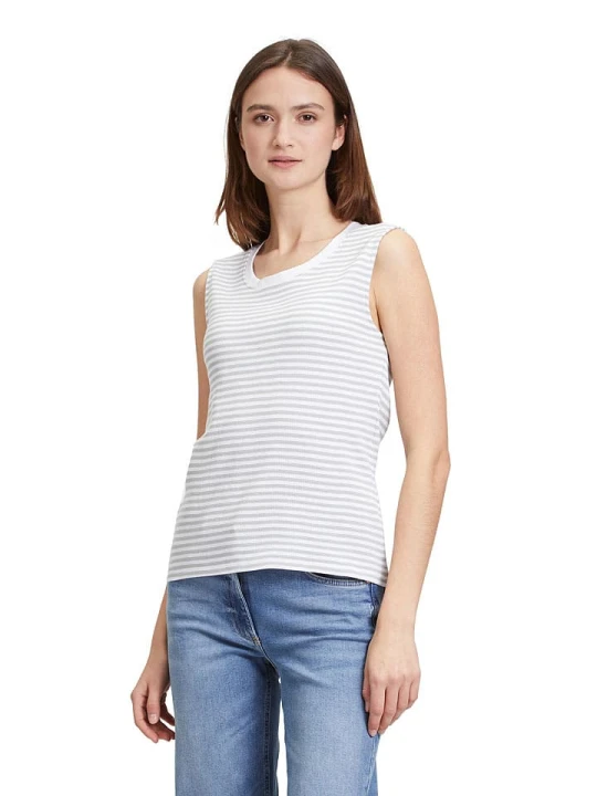 Zdjęcie produktu Betty Barclay Top w kolorze szaro-białym rozmiar: 44
