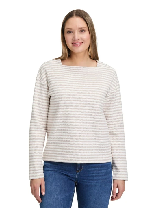 Zdjęcie produktu BETTY & CO Bluza w kolorze biało-beżowym rozmiar: 44