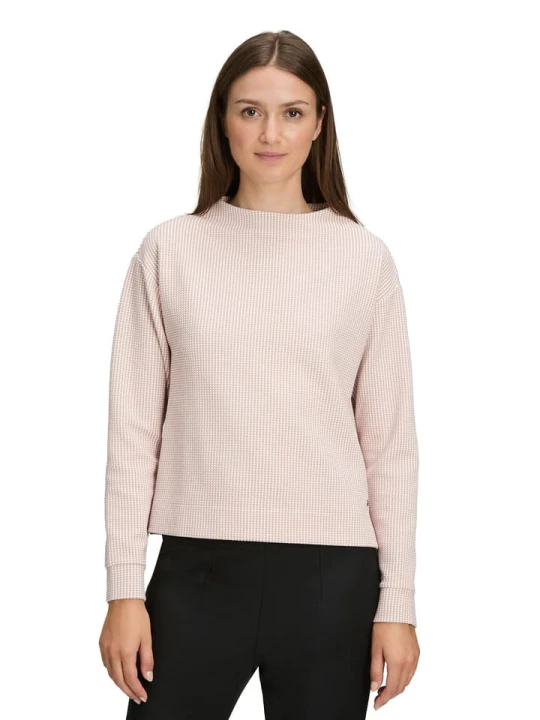 Zdjęcie produktu BETTY & CO Bluza w kolorze jasnoróżowo-kremowym rozmiar: 38