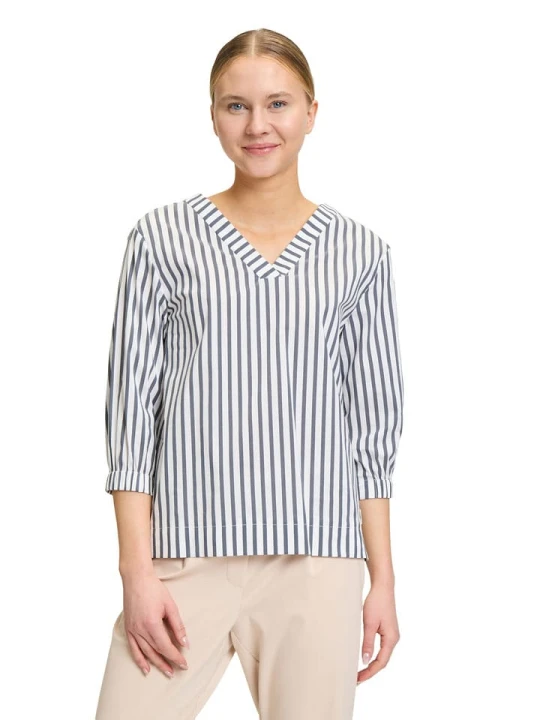 Zdjęcie produktu BETTY & CO Bluzka w kolorze kremowo-granatowym rozmiar: 36