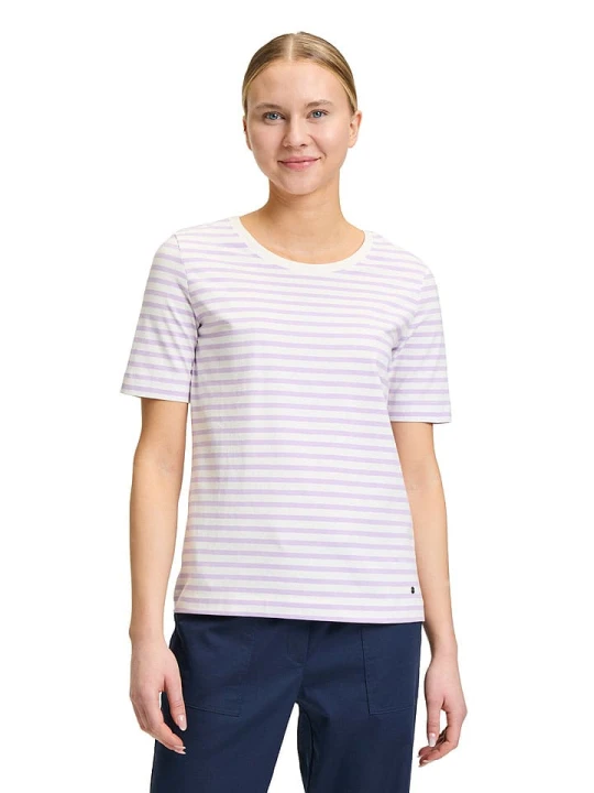 Zdjęcie produktu BETTY & CO Koszulka w kolorze biało-fioletowym rozmiar: XXL