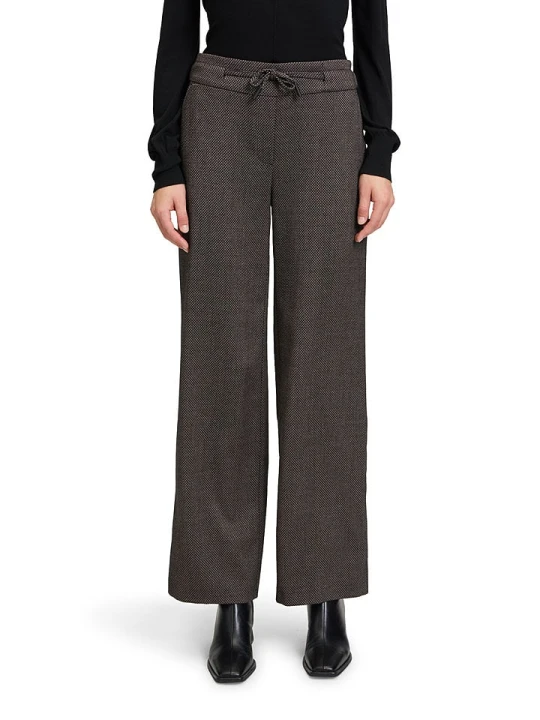 Zdjęcie produktu BETTY & CO Spodnie w kolorze szarobrązowo-czarnym rozmiar: 36