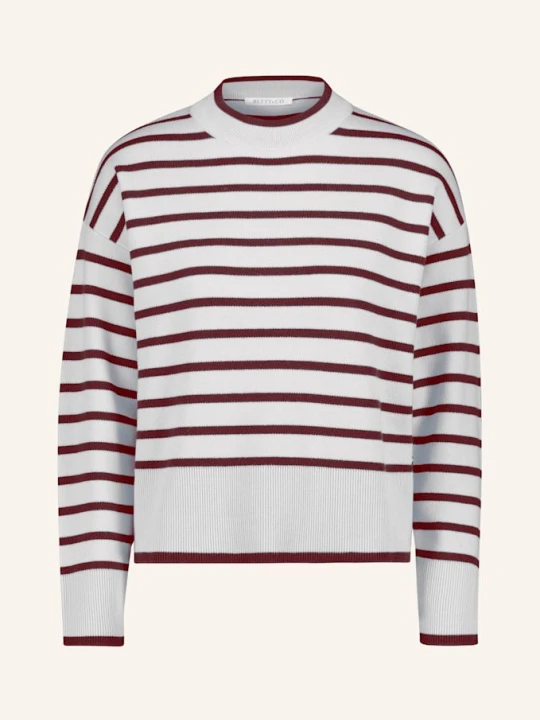Zdjęcie produktu Betty&Co Sweter Z Dzianiny W Paski beige Betty & Co