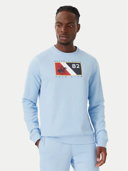 Zdjęcie produktu Beverly Hills Polo Club Bluza M6339T Niebieski jasny Regular Fit