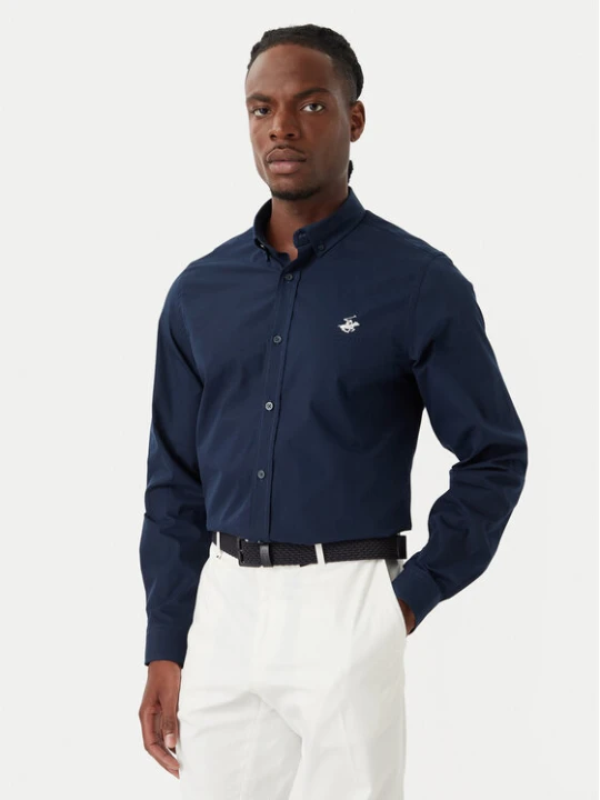 Zdjęcie produktu Beverly Hills Polo Club Koszula P-SS26M-BRASS Granatowy Regular Fit