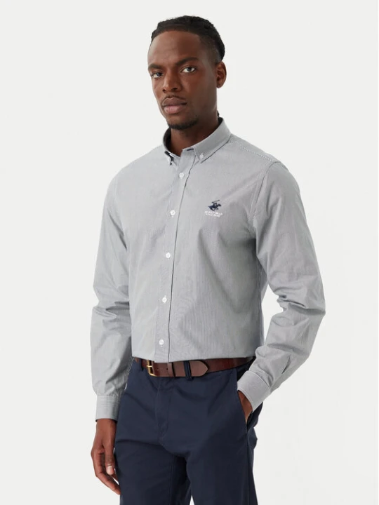 Zdjęcie produktu Beverly Hills Polo Club Koszula P-SS26M-BRASS Granatowy Regular Fit