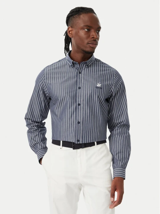 Zdjęcie produktu Beverly Hills Polo Club Koszula P-SS26M-BRASS Granatowy Regular Fit