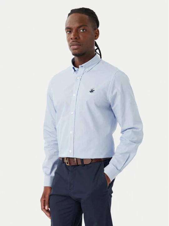 Zdjęcie produktu Beverly Hills Polo Club Koszula P-SS26M-BRASS Niebieski Regular Fit