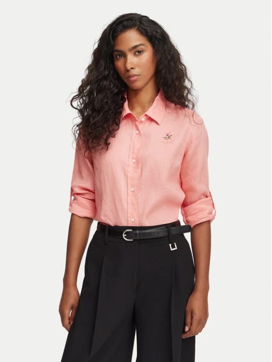 Zdjęcie produktu Beverly Hills Polo Club Koszula P-SS26W-SH0004 Koralowy Regular Fit