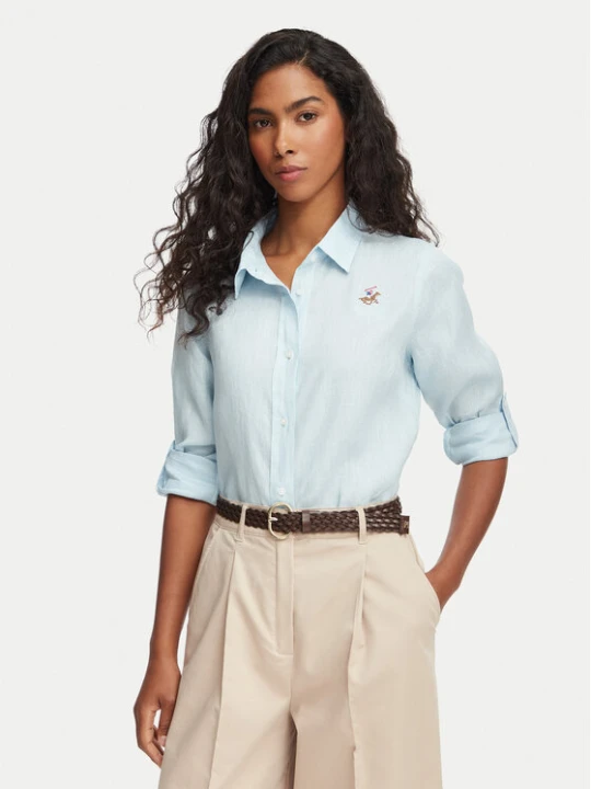 Zdjęcie produktu Beverly Hills Polo Club Koszula P-SS26W-SH0004 Niebieski jasny Regular Fit