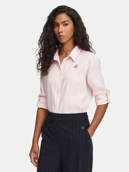 Zdjęcie produktu Beverly Hills Polo Club Koszula P-SS26W-SH0004 Różowy jasny Regular Fit