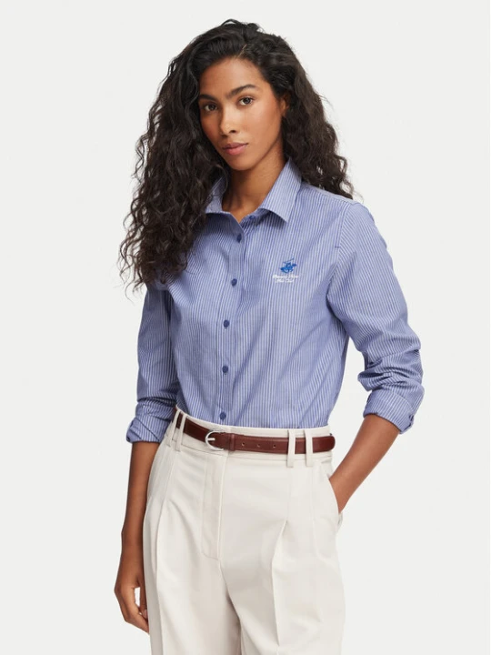 Zdjęcie produktu Beverly Hills Polo Club Koszula P-SS26W-SH15830 Niebieski Regular Fit