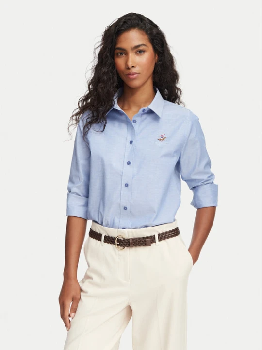 Zdjęcie produktu Beverly Hills Polo Club Koszula P-SS26W-SH6600 Niebieski Regular Fit