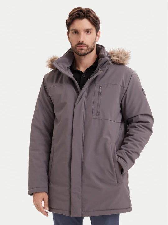 Zdjęcie produktu Beverly Hills Polo Club Parka 62KUMP1301 Szary ciemny Regular Fit