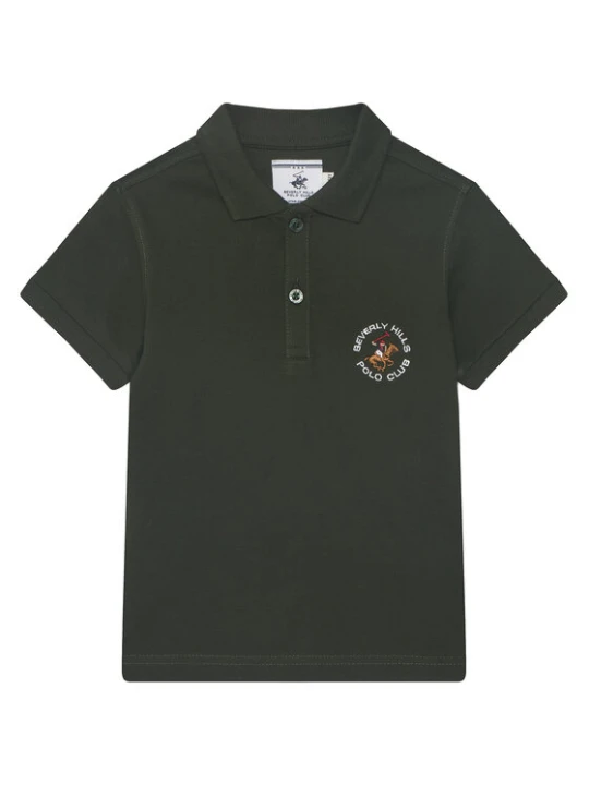 Zdjęcie produktu Beverly Hills Polo Club Polo P-SS26B-P42560 Zielony ciemny Regular Fit