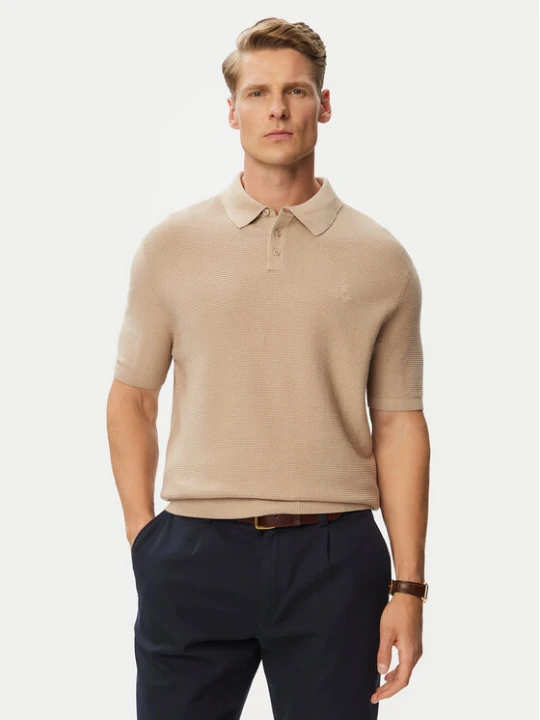 Zdjęcie produktu Beverly Hills Polo Club Polo P-SS26M-M7280BEI Beżowy Regular Fit