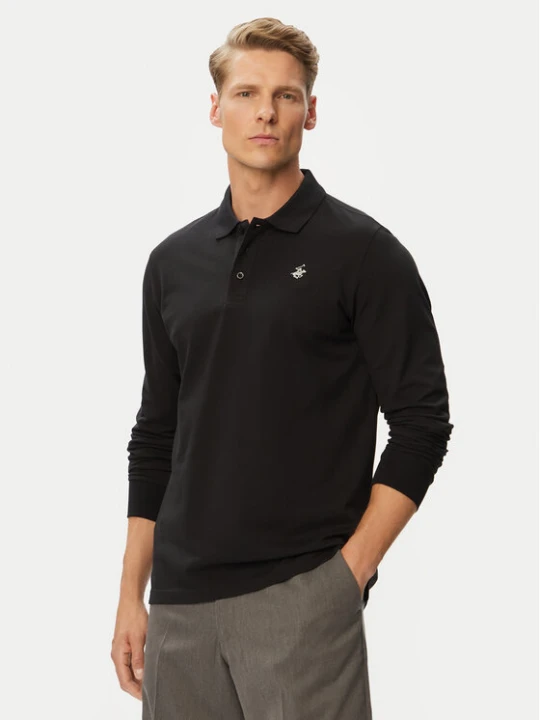 Zdjęcie produktu Beverly Hills Polo Club Polo P-SS26M-P424125 Czarny Regular Fit