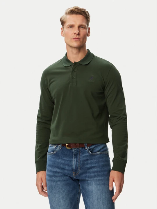 Zdjęcie produktu Beverly Hills Polo Club Polo P-SS26M-P424125BTGR Zielony ciemny Regular Fit