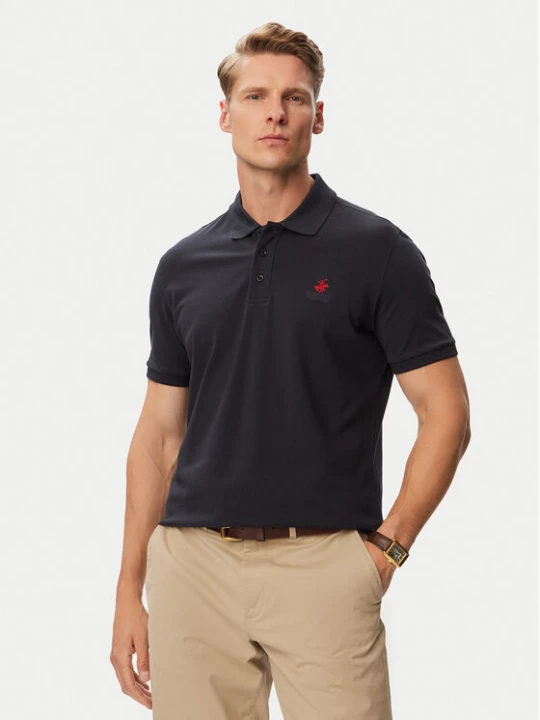 Zdjęcie produktu Beverly Hills Polo Club Polo P-SS26M-P42560_Red LogoNVY Granatowy Regular Fit
