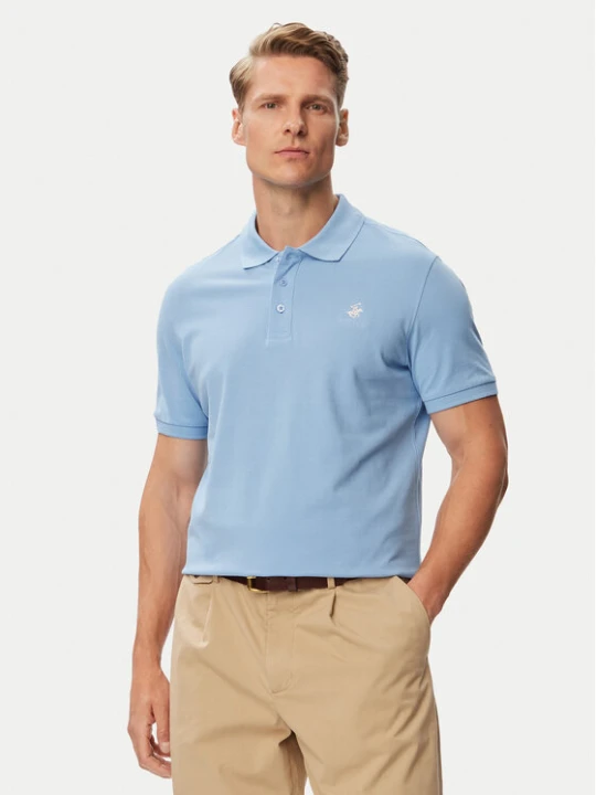 Zdjęcie produktu Beverly Hills Polo Club Polo P-SS26M-P42560_Tcx LogoWSKY Niebieski jasny Regular Fit
