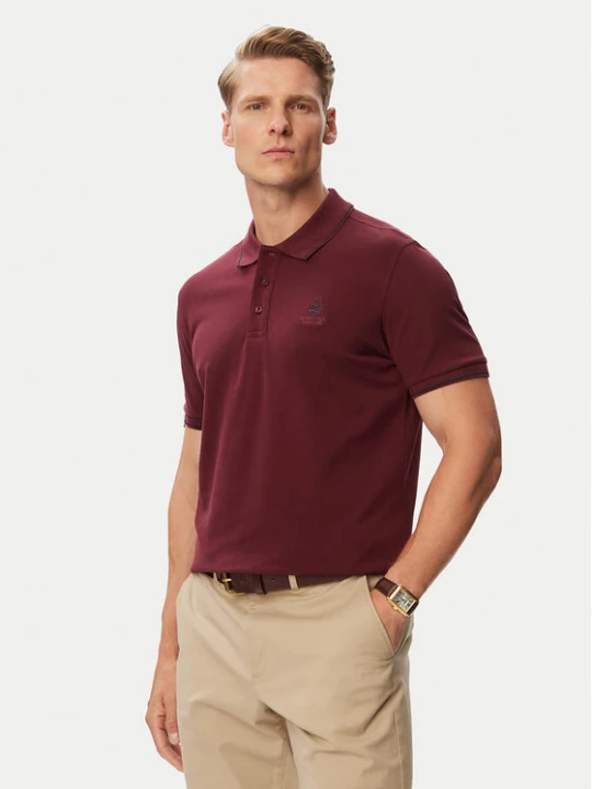 Zdjęcie produktu Beverly Hills Polo Club Polo P-SS26M-P42561 Bordowy Regular Fit