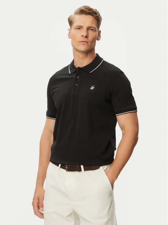 Zdjęcie produktu Beverly Hills Polo Club Polo P-SS26M-P42561 Czarny Regular Fit