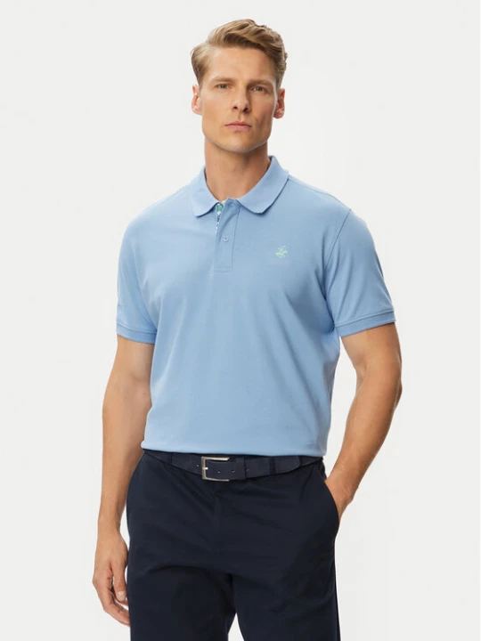 Zdjęcie produktu Beverly Hills Polo Club Polo P-SS26M-P450106 Niebieski jasny Regular Fit
