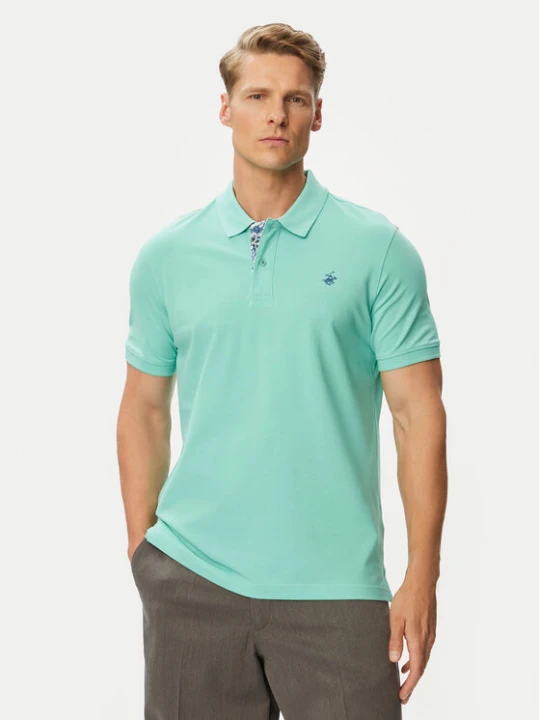Zdjęcie produktu Beverly Hills Polo Club Polo P-SS26M-P450106 Turkusowy Regular Fit