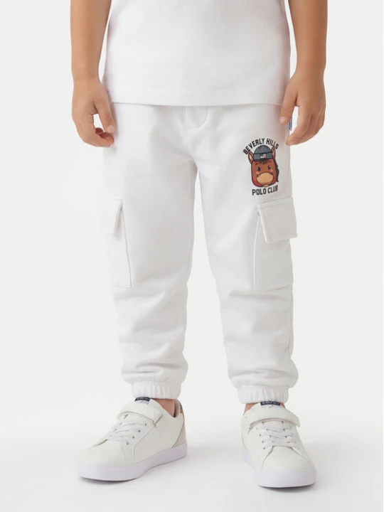 Zdjęcie produktu Beverly Hills Polo Club Spodnie dresowe P-SS26B-TF0136 Biały Regular Fit