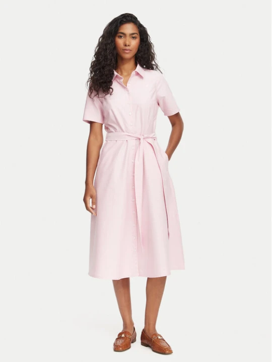 Zdjęcie produktu Beverly Hills Polo Club Sukienka koszulowa L3631 Różowy Regular Fit