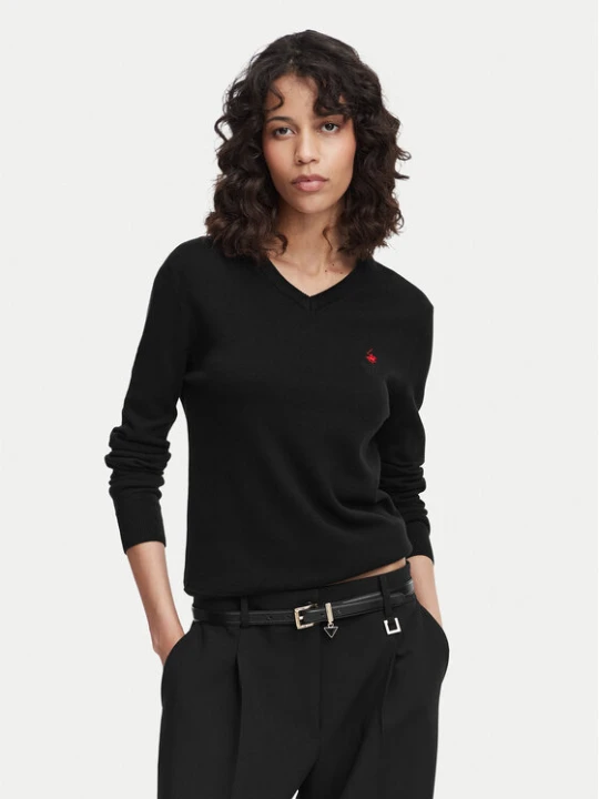 Zdjęcie produktu Beverly Hills Polo Club Sweter P-SS26W-M536563 Czarny Regular Fit