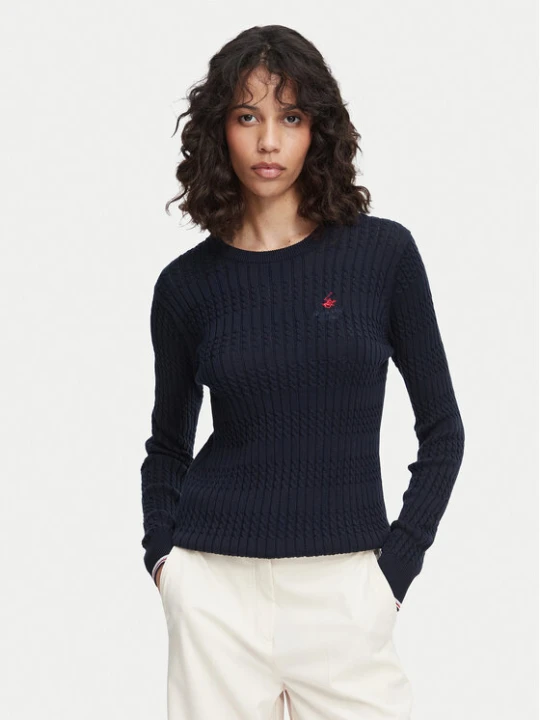 Zdjęcie produktu Beverly Hills Polo Club Sweter P-SS26W-M537390 Granatowy Regular Fit