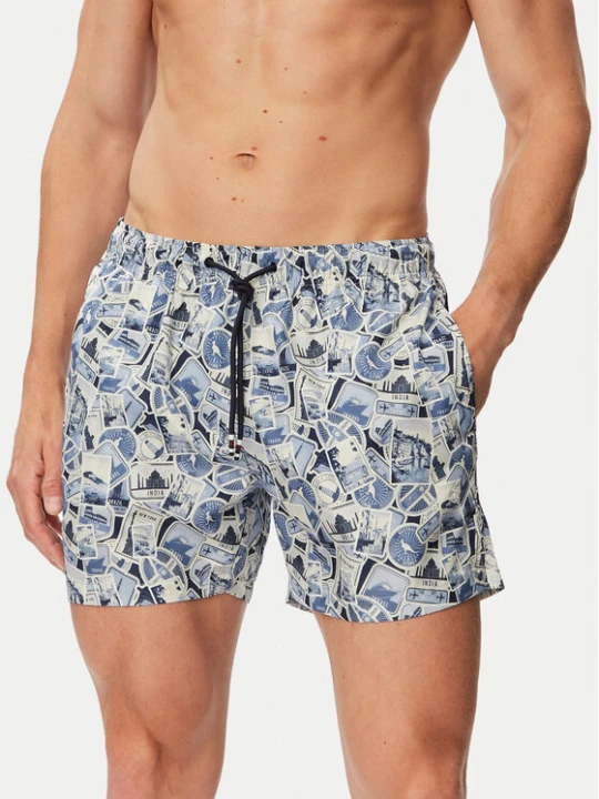 Zdjęcie produktu Beverly Hills Polo Club Szorty kąpielowe P-SS26M-BREA-0722 Niebieski Regular Fit
