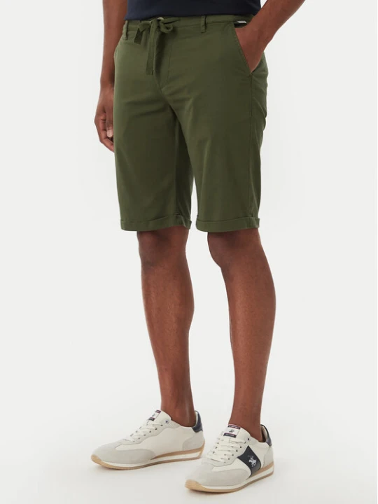 Zdjęcie produktu Beverly Hills Polo Club Szorty materiałowe P-SS26M-B476380 Zielony Regular Fit