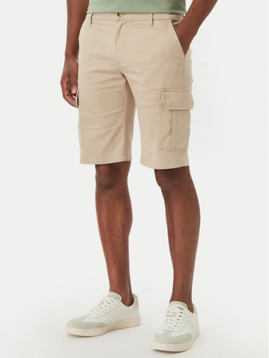 Zdjęcie produktu Beverly Hills Polo Club Szorty materiałowe P-SS26M-B476381 Beżowy Regular Fit