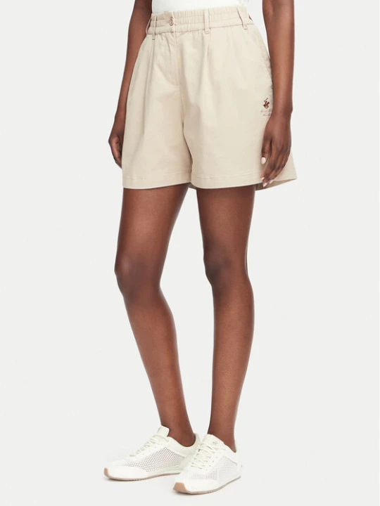Zdjęcie produktu Beverly Hills Polo Club Szorty materiałowe P-SS26W-B576580 Beżowy Regular Fit