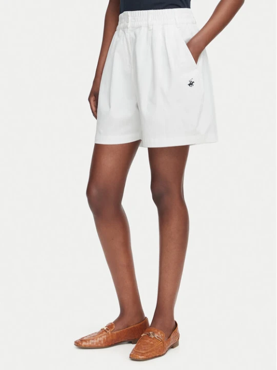 Zdjęcie produktu Beverly Hills Polo Club Szorty materiałowe P-SS26W-B576580 Biały Regular Fit