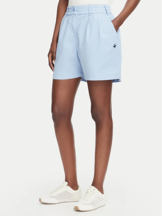 Zdjęcie produktu Beverly Hills Polo Club Szorty materiałowe P-SS26W-B576580 Niebieski jasny Regular Fit