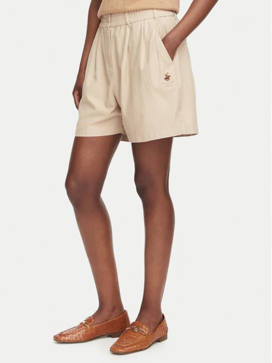 Zdjęcie produktu Beverly Hills Polo Club Szorty materiałowe P-SS26W-B576580-VF Beżowy Regular Fit