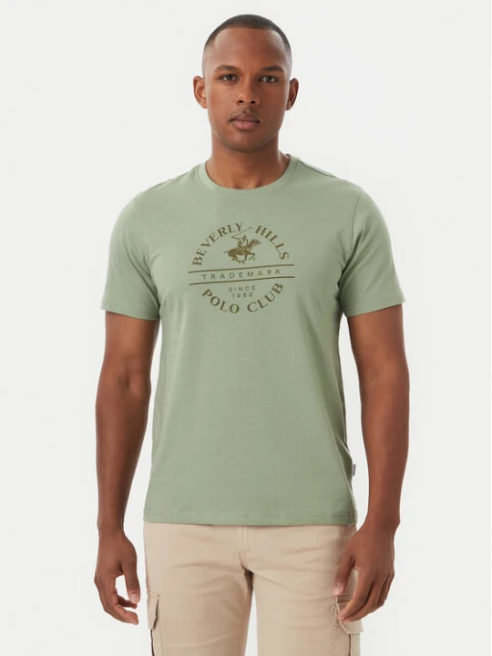 Zdjęcie produktu Beverly Hills Polo Club T-Shirt M1369 Zielony Regular Fit