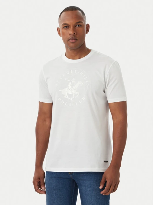 Zdjęcie produktu Beverly Hills Polo Club T-Shirt M1546 Biały Regular Fit