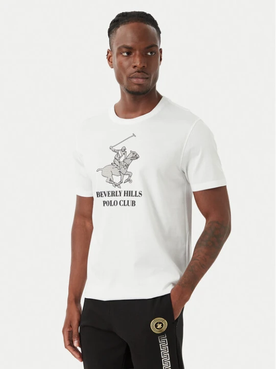 Zdjęcie produktu Beverly Hills Polo Club T-Shirt M1619-HR Biały Regular Fit