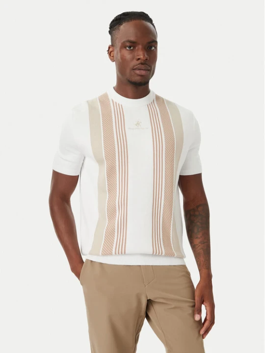 Zdjęcie produktu Beverly Hills Polo Club T-Shirt M7611-HR Biały Regular Fit