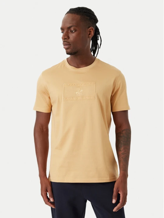 Zdjęcie produktu Beverly Hills Polo Club T-Shirt P-FW26M-TS1536 Beżowy Regular Fit