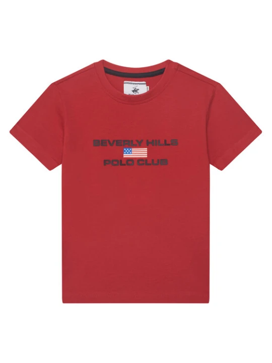 Zdjęcie produktu Beverly Hills Polo Club T-Shirt P-SS26B-TS0132 Czerwony Regular Fit