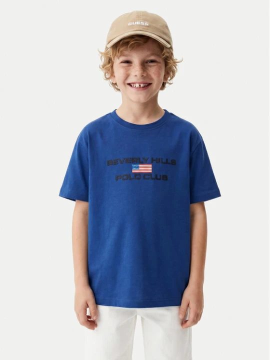 Zdjęcie produktu Beverly Hills Polo Club T-Shirt P-SS26B-TS0132 Niebieski Regular Fit