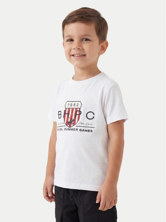 Zdjęcie produktu Beverly Hills Polo Club T-Shirt P-SS26B-TS414011 Biały Regular Fit