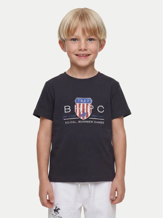 Zdjęcie produktu Beverly Hills Polo Club T-Shirt P-SS26B-TS414011 Granatowy Regular Fit