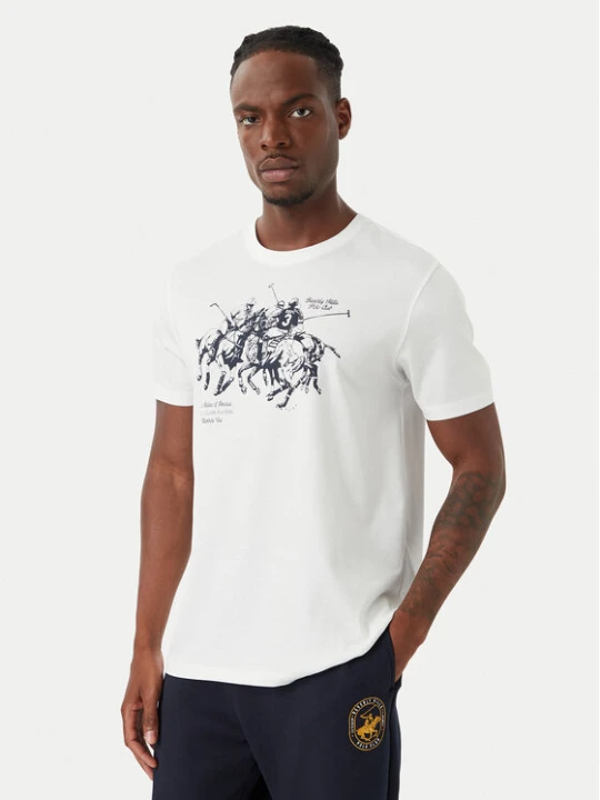 Zdjęcie produktu Beverly Hills Polo Club T-Shirt P-SS26M-TS101 Biały Regular Fit